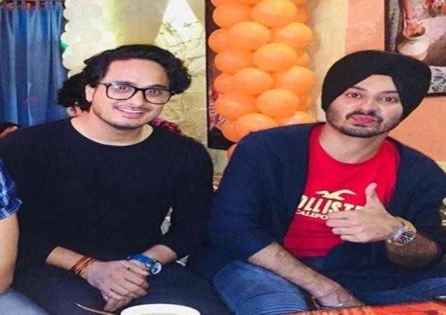 Manjit Singh (L) with late Manmeet Grewal TV actor Manmeet Singh commits suicide