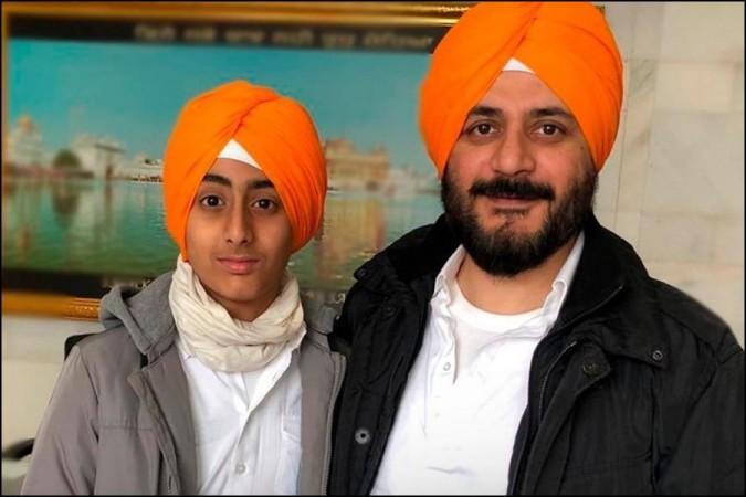 goldie behl with his son