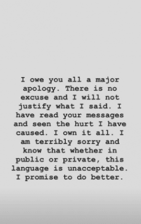 Hannah Brown's Instagram story @hannahbrown Hannah Brown