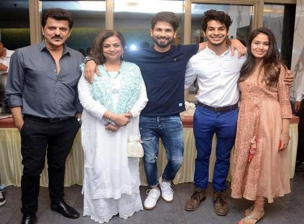 Rajesh Khatter, Neelima Azeem, Shahid Kapoor, Ishaan Khatter, Mira Rajput Kapoor Rajesh Khatter, Neelima Azeem, Shahid Kapoor, Ishaan Khatter, Mira Rajput Kapoor