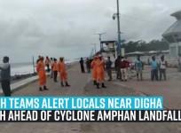 NDRFH teams alert locals near Digha beach ahead of cyclone Amphan landfall