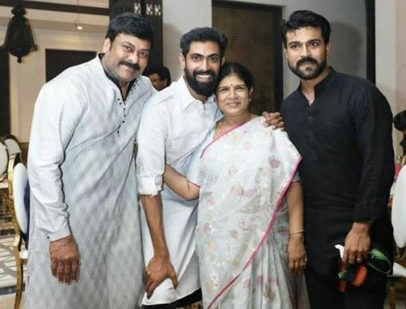 Chiranjeevi with his family members Chiranjeevi with his family members