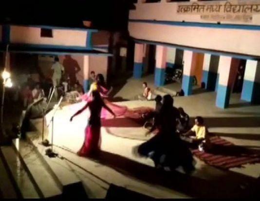 Dancers performing at the quarantine centre dance