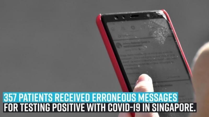 357 patients received erroneous messages for testing positive with COVID-19 in Singapore