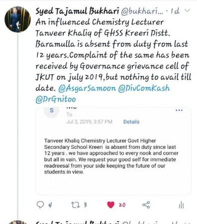 A tweet in response to Dr Hassan's tweet Tweet