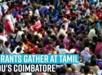 Sea of migrants gather at Tamil Nadu's Coimbatore for Shramik special trains