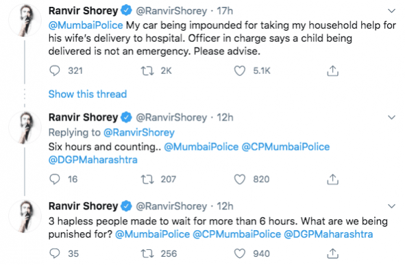 Ranvir Shorey Twitter