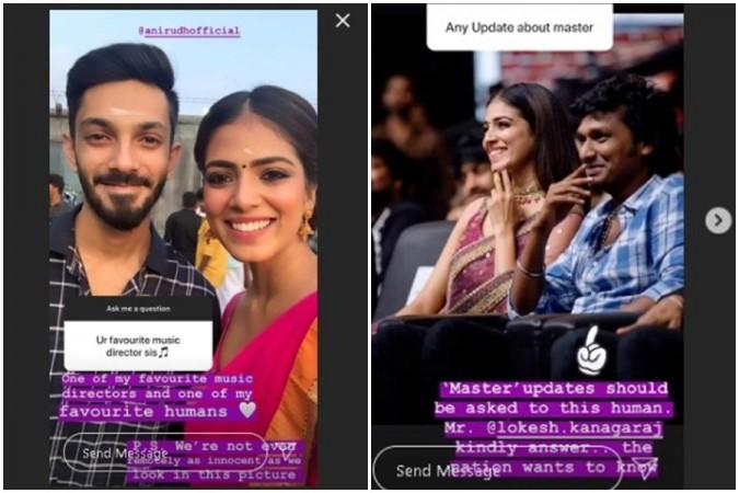 Malavika Mohanan chats with fans. Malavika Mohanan