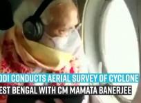 PM Modi conducts aerial survey of cyclone-hit West Bengal with CM Mamata Banerjee