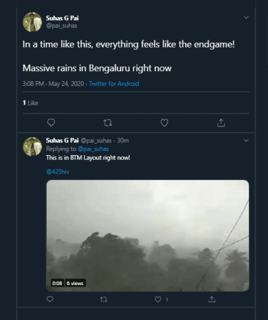 residents tweet on the massive rains in Bengaluru residents tweet on the massive rains in bengaluru
