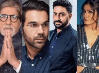 Amitabh Bachchan, Rajkumar Rao, Abhishek Bachchan, Raveena Tandon