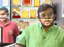 face-printing on masks in Kottayam