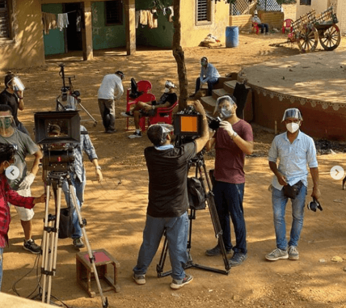 akshay kumar on sets