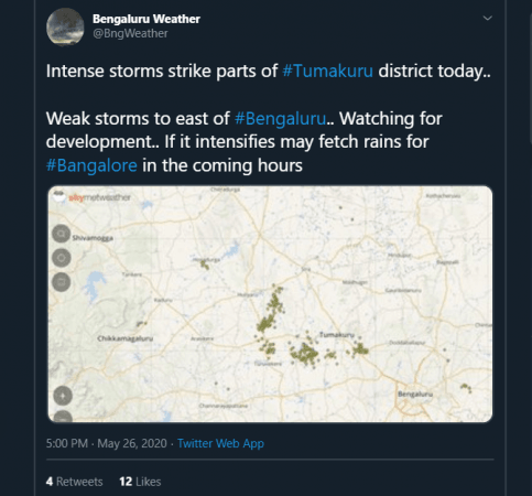 heavy rainfalls in Bengaluru