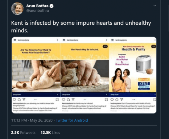twitter reacts on Kent's controversial ad twitter reacts on Kent's controversial ad
