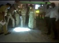 police and rescue team at the bore well in Telangana