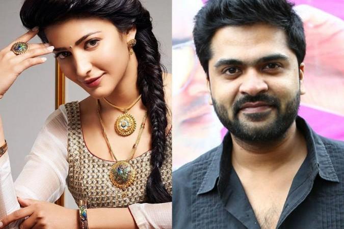 Shruti Haasan and Simbu. Shruti Haasan and Simbu