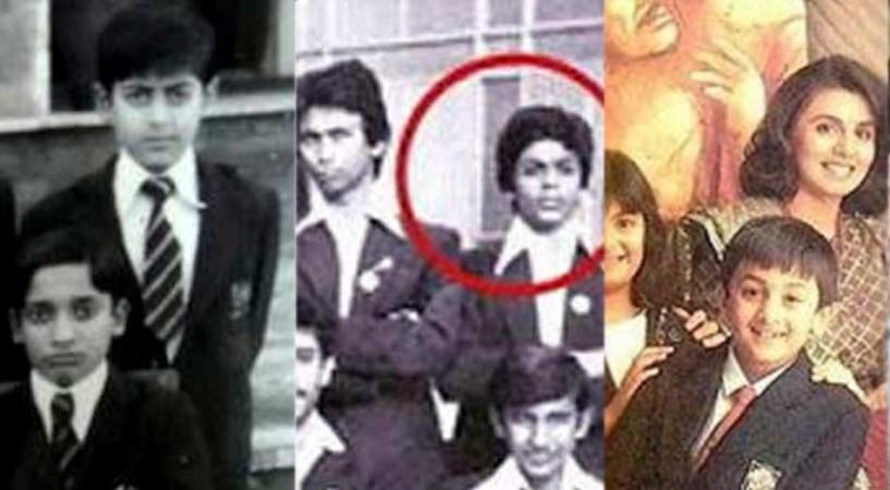 Shah Rukh Khan, Salman Khan and Ranbir Kapoor's pics in school uniform Bollywood celebs childhood
