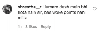 comment on Karan Johar's post