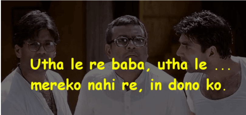 Hera Pheri dialogues Hera Pheri dialogues
