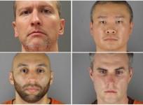 Former Minnesota police officers (clockwise from top left) Derek Chauvin, Tou Thao, Thomas Lane and J. Alexander Kueng poses in a combination of booking photographs from the Minnesota Department of Corrections and Hennepin County Jail in Minneapolis, Minn