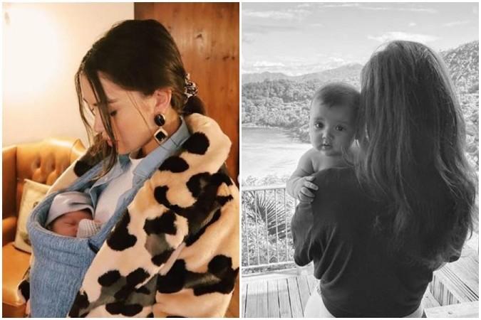 Amy Jackson with her baby. Amy Jackson