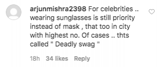 Comment on Saif not wearing mask 2