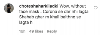 Comment on Saif not wearing mask 4