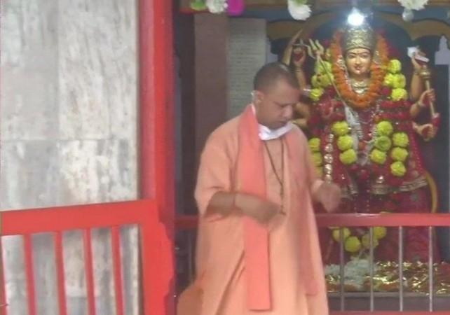 Yogi Adithyanath offers prayers at Gorakhnath Yogi Adithyanath offers prayers at Gorakhnath
