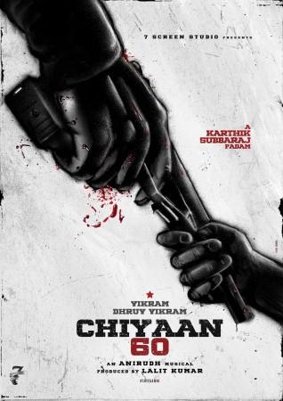 A poster from Vikram and his son Dhruv's Chiyaan 60. Chiyaan 60 First Look Poster