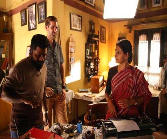 Behind the sets: Nandita Das in Virata Parvam. nandita das