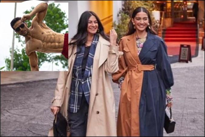 Sonam Kapoor, Rhea Kapoor and Tiger Shroff