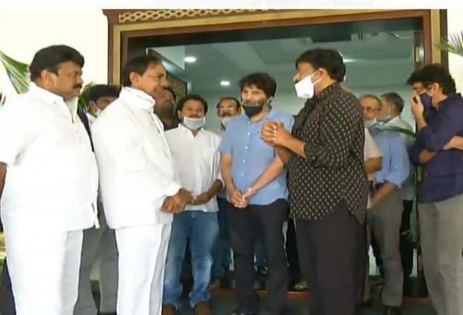 Tollywood celebs meet Telangana CM KCR Tollywood celebs meet Telangana CM KCR