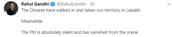 Rahul Gandhi tweet
