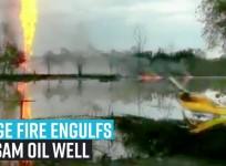 Huge fire engulfs Assam oil well, two die