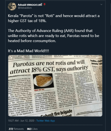 reactions on separate GST ruling on parotas reactions on separate GST ruling on parotas