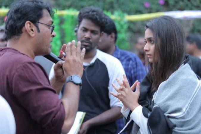 Eashvar Karthic with Keethy Suresh on Penguin sets Eashvar Karthic with Keethy Suresh on Penguin sets