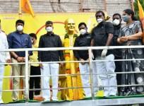 TDP leaders' protest in Andhra Pradesh