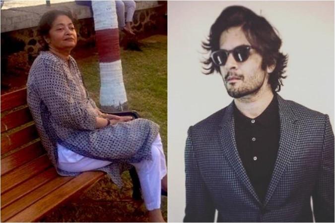 Ali Fazal and his mother Ali Fazal