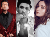 Karan Johar, Sushant Singh Rajput and Alia Bhatt
