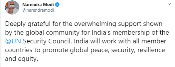 Narendra Modi tweet