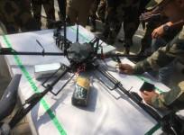 BSF shoots down Pak drone carrying weapons in J&K's Kathua.