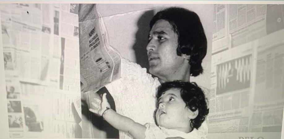 Twinkle Khanna with Rajesh Khanna. Twinkle Khanna with Rajesh Khanna