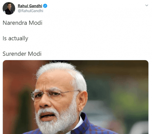 Rahul Gandhi tweet