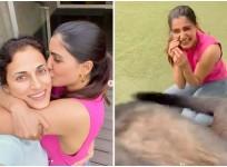 Samantha Akkineni kissing Shilpa Reddy