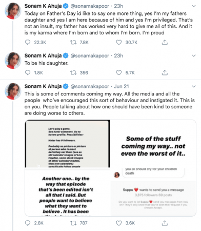 Sonam Kapoor tweets