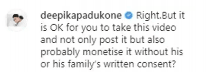 Deepika Padukone comment