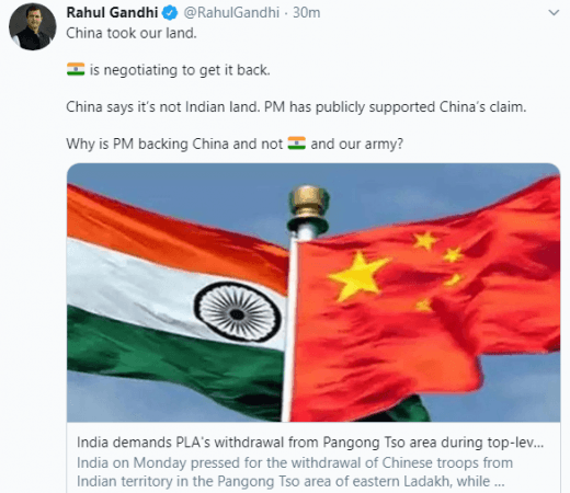 Rahul Gandhi tweet