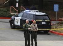 CALABASAS (U.S.), Jan. 26, 2020 (Xinhua) -- Police cordon off an area near the site of a helicopter crash in Calabasas of southern California, the United States, on Jan. 26, 2020. Retired NBA star Kobe Bryant was one of five people killed in a helicopter