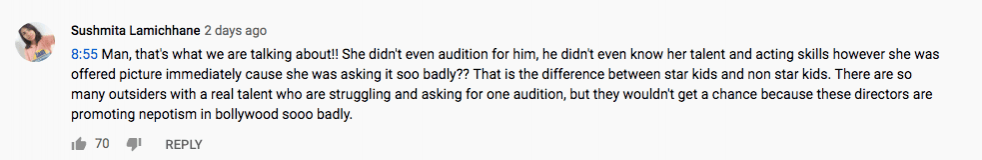 Comment on Sara Ali Khan
